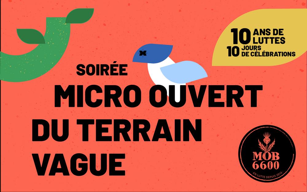 Micro ouvert du terrain vague