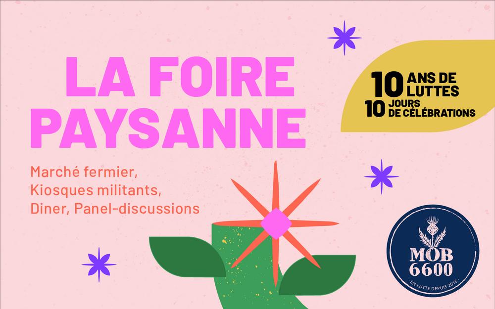 La foire paysanne: marché fermier et kiosques militants